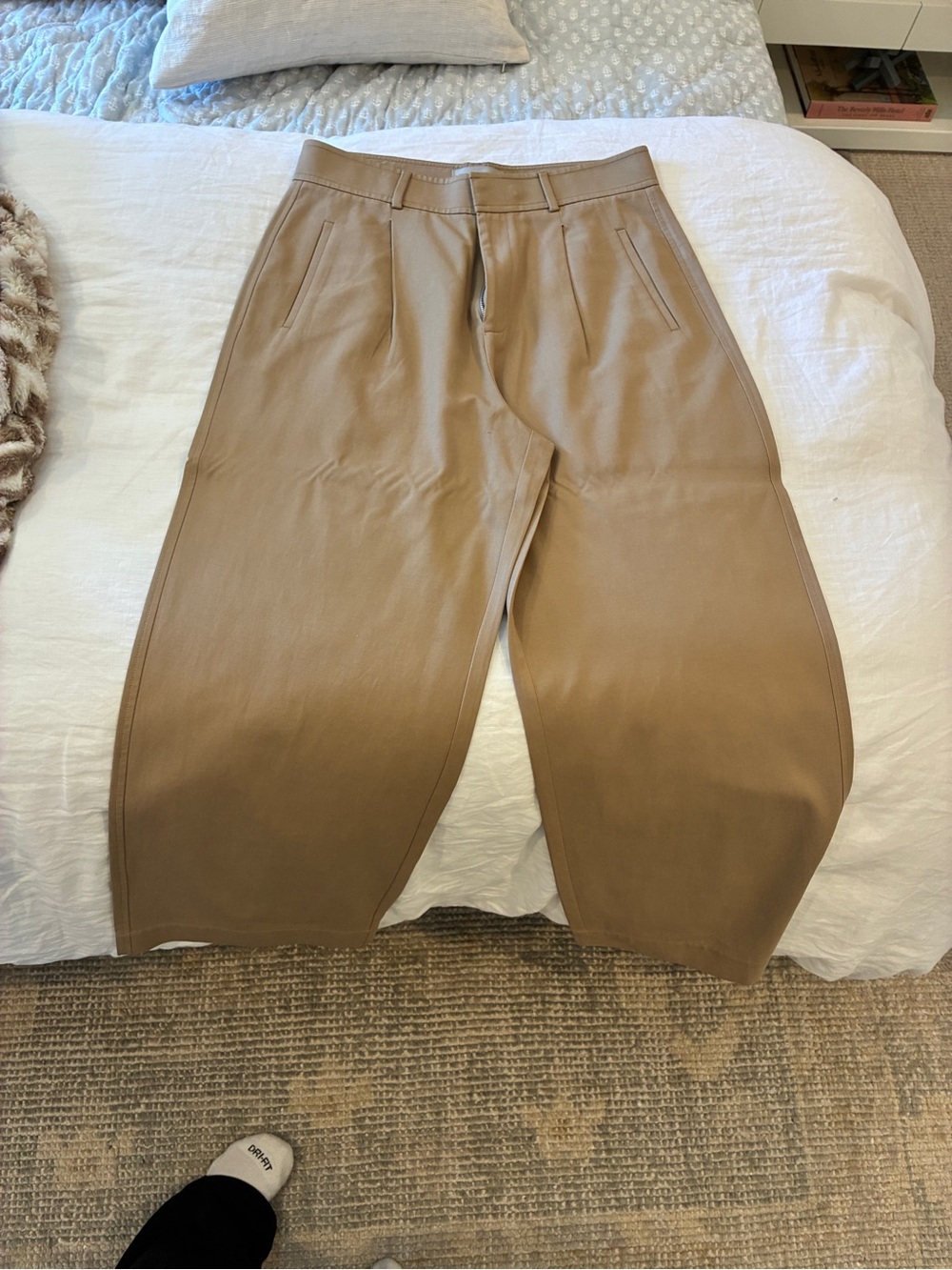 Everlane Khaki Wide Leg Dress Pants